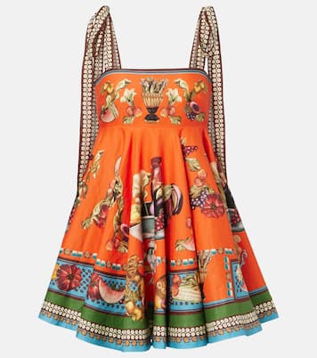 Bedrucktes Minikleid Rocco aus Leinen | Alémais