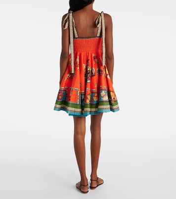 Bedrucktes Minikleid Rocco aus Leinen | Alémais