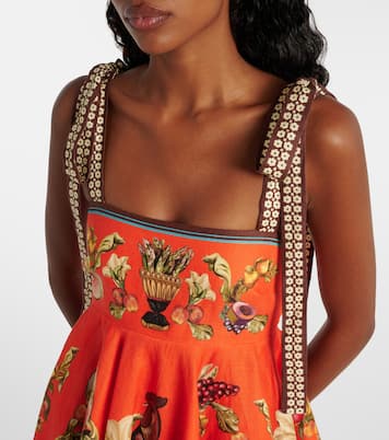 Bedrucktes Minikleid Rocco aus Leinen | Alémais