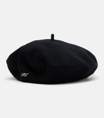 Barett aus Wolle mit Kristallen | Roger Vivier