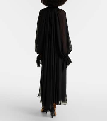 Robe midi Edgar en tulle de soie | Khaite