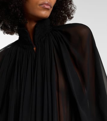 Robe midi Edgar en tulle de soie | Khaite