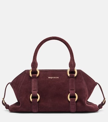 Farringdon Small suede tote bag | McQueen