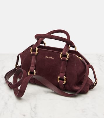 Farringdon Small suede tote bag | McQueen