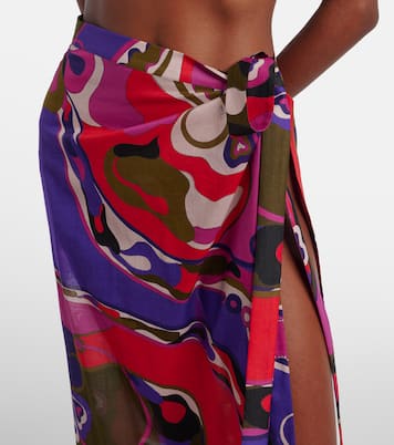 Falda envolvente Orchidee de algodón | Pucci