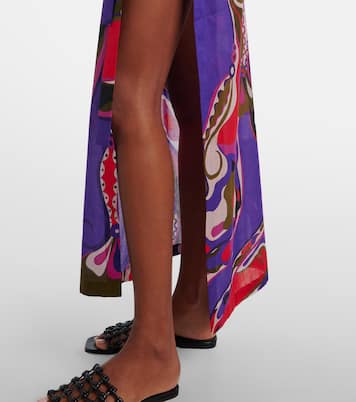 Falda envolvente Orchidee de algodón | Pucci