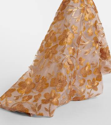 Vestido de fiesta en mezcla de rafia | Monique Lhuillier