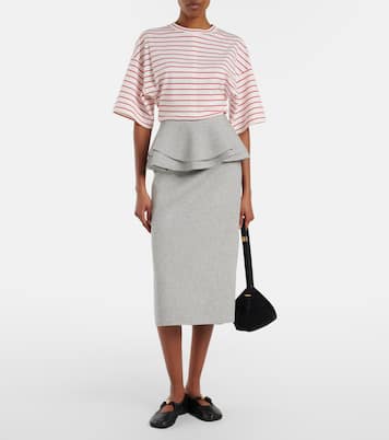Striped cotton jersey T-shirt | Plan C