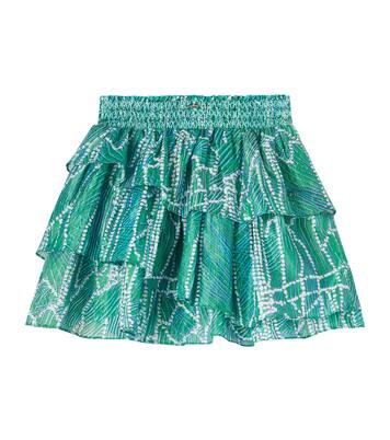 Lilas printed ruffled cotton-blend skirt | Poupette St Barth Kids