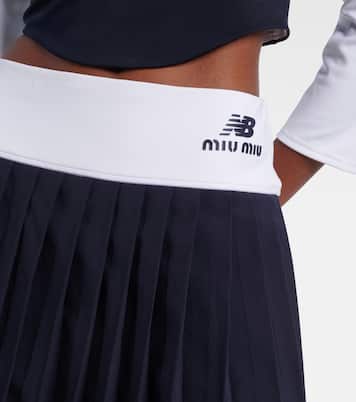 x New Balance pleated jersey miniskirt | Miu Miu
