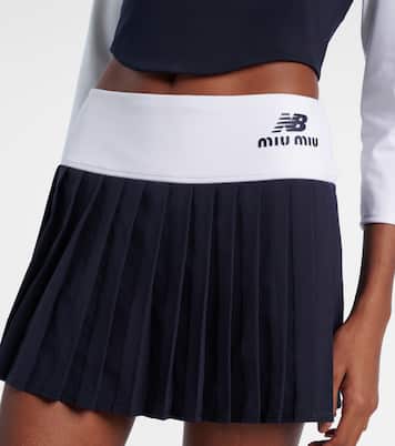 x New Balance pleated jersey miniskirt | Miu Miu
