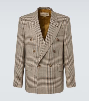 Prince of Wales check virgin wool blazer | Valentino