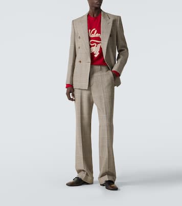 Prince of Wales check virgin wool blazer | Valentino