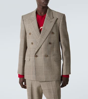 Prince of Wales check virgin wool blazer | Valentino