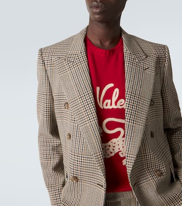 Prince of Wales check virgin wool blazer | Valentino