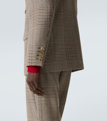 Prince of Wales check virgin wool blazer | Valentino