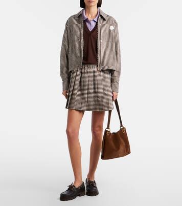 Checked cotton-blend jacket | Moncler
