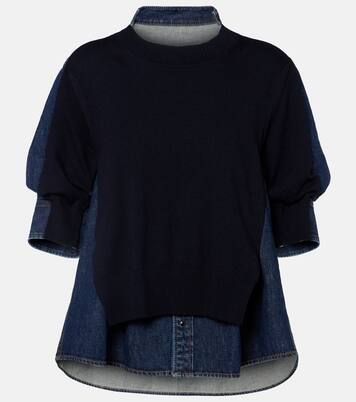 Layered denim shirt | Sacai