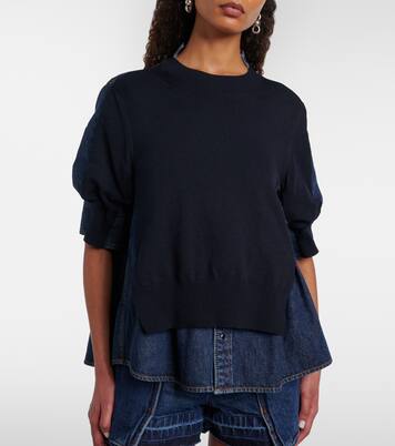 Layered denim shirt | Sacai