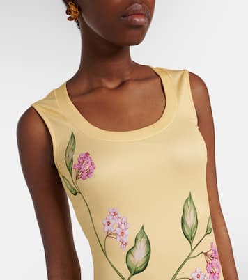 Porcelain Flower jersey maxi dress | Oscar de la Renta