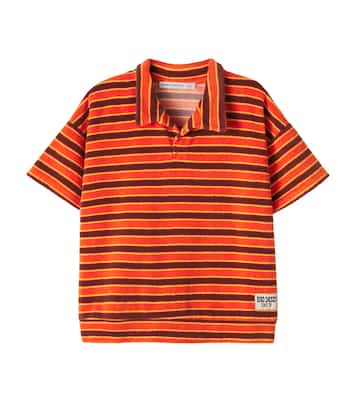 Striped Brick cotton-blend polo shirt | Bobo Choses