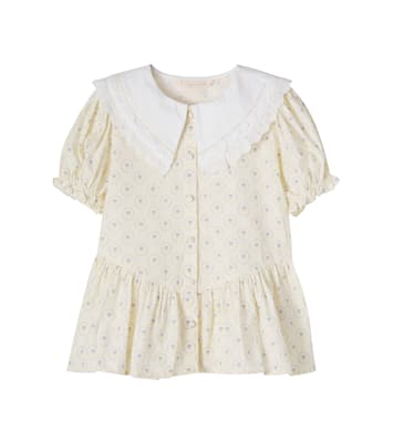 Bedruckte Bluse Cœur aus Baumwolle | Konges Sløjd