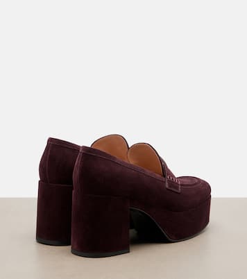 Plateau-Loafers Jenna aus Veloursleder | Gianvito Rossi