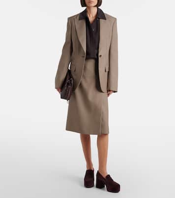 Plateau-Loafers Jenna aus Veloursleder | Gianvito Rossi