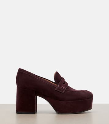 Plateau-Loafers Jenna aus Veloursleder | Gianvito Rossi