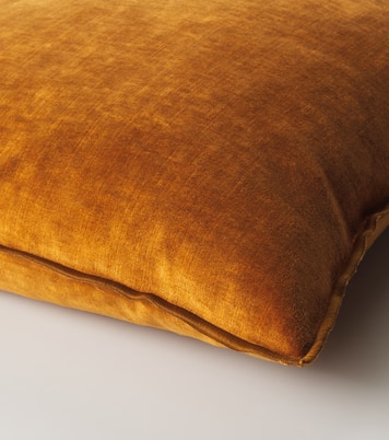 Leather-trimmed cushion | Maison de Vacances