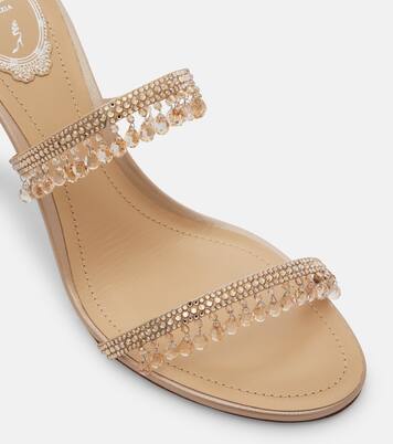 Chandelier embellished satin sandals | Rene Caovilla