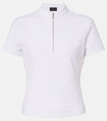 GG jersey jacquard half-zip top | Gucci