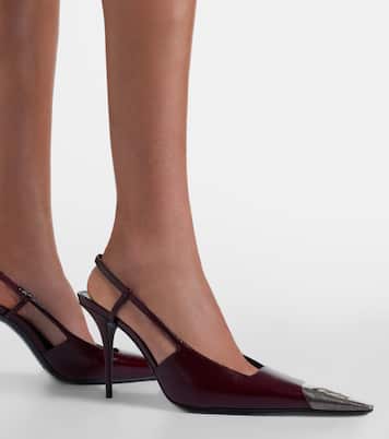 Jeanne leather slingback pumps | Saint Laurent