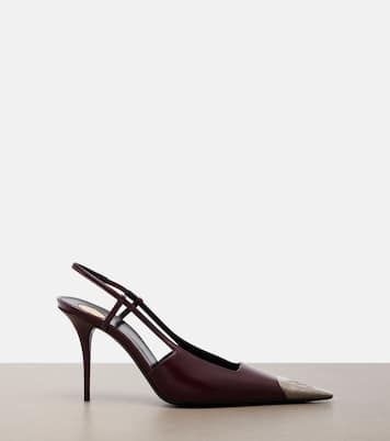 Jeanne leather slingback pumps | Saint Laurent