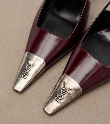 Jeanne leather slingback pumps | Saint Laurent