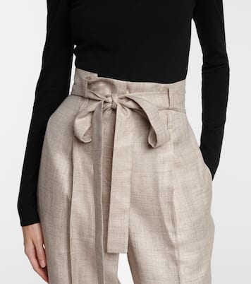 Pantalon Collins en laine, soie et lin | Gabriela Hearst