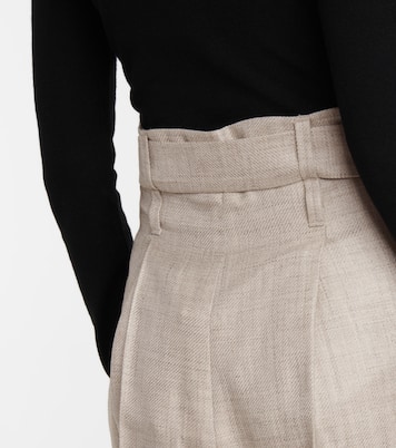 Pantalon Collins en laine, soie et lin | Gabriela Hearst