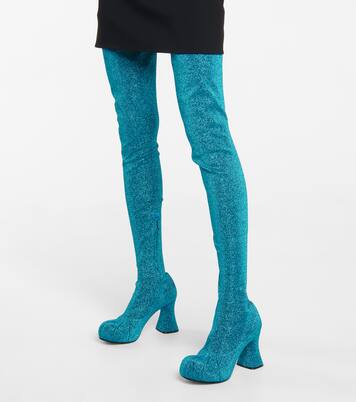 Groove Lurex® over-the-knee boots | Stella McCartney