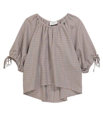 Houndstooth cotton and wool top | Paade Mode