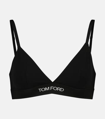 Logo stretch-jersey triangle bra | Tom Ford