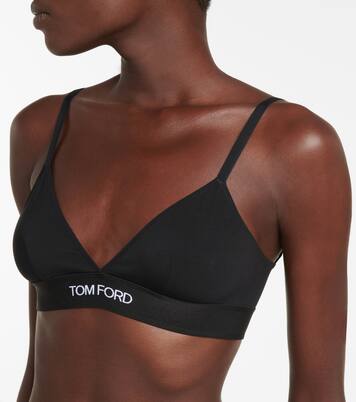 Logo stretch-jersey triangle bra | Tom Ford