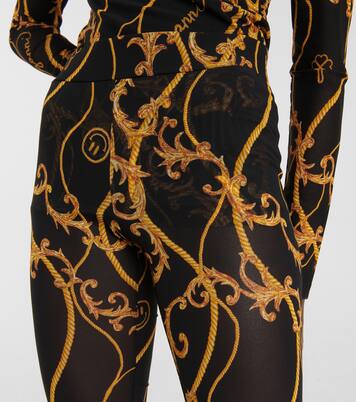 Bedruckte High-Rise Leggings | Ganni