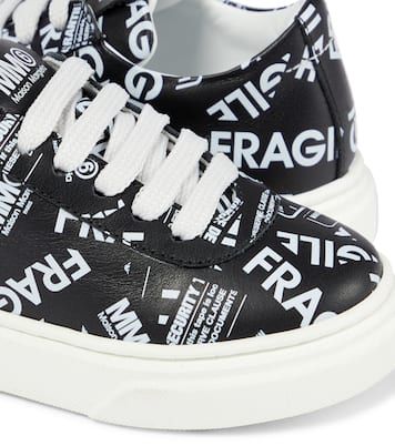 Logo leather sneakers | MM6 Maison Margiela Kids