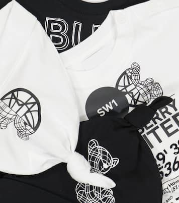 Baby set of 2 cotton-blend bodysuit and beanies | Burberry Kids