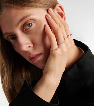 Nimbus sterling silver linked rings with sapphires, tanzanite and white diamonds | Spinelli Kilcollin