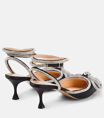 Verzierte Pumps Double Bow aus Satin | Mach & Mach