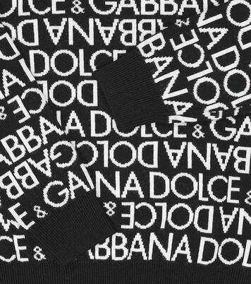 Logo intarsia virgin wool sweater | Dolce&Gabbana Kids