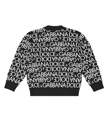Logo intarsia virgin wool sweater | Dolce&Gabbana Kids