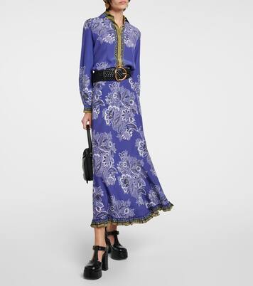 Falda larga de seda floral | Etro
