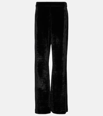 Weite High-Rise-Hose aus Samt | Jil Sander